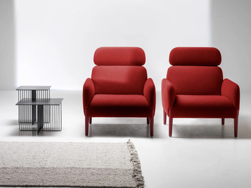 JOIN - Upholstered fabric armchair high-back by La Cividina - view 2